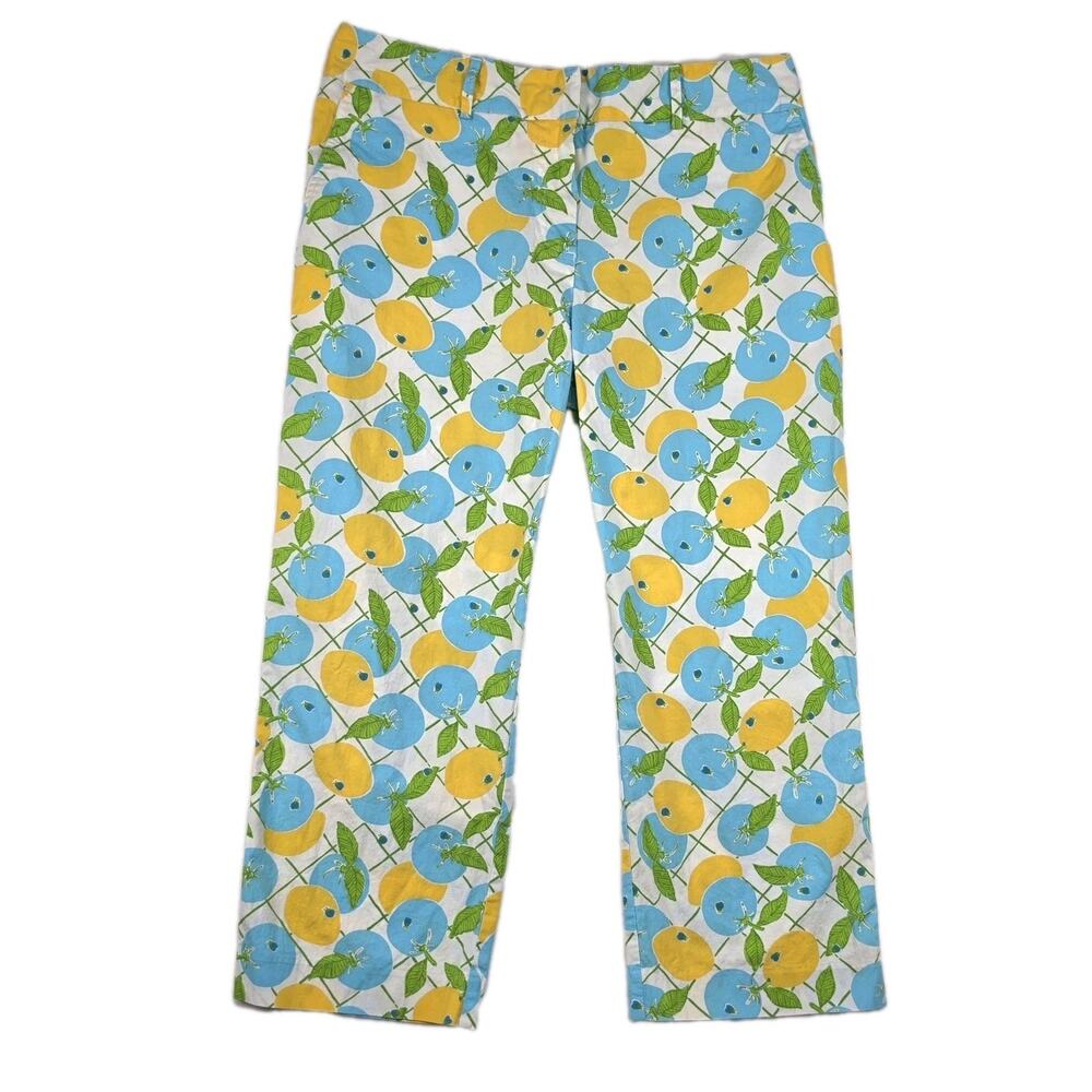 Lilly Pulitzer Liza Capri Pants Size 12 Colorful Fruit Summer